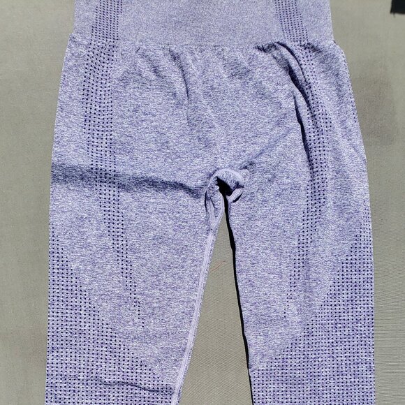 Seamless Leggings Smile Contour High Waist Workout Gym Yoga NWT Purple - Picture 4 of 10